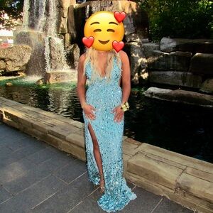 Sherri Hill Light Blue Dress